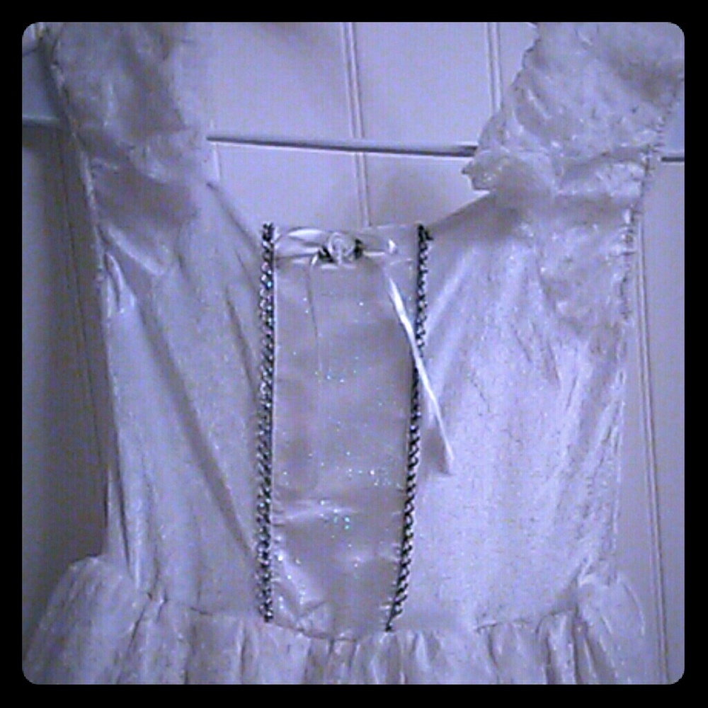 Flower girl formal white dress